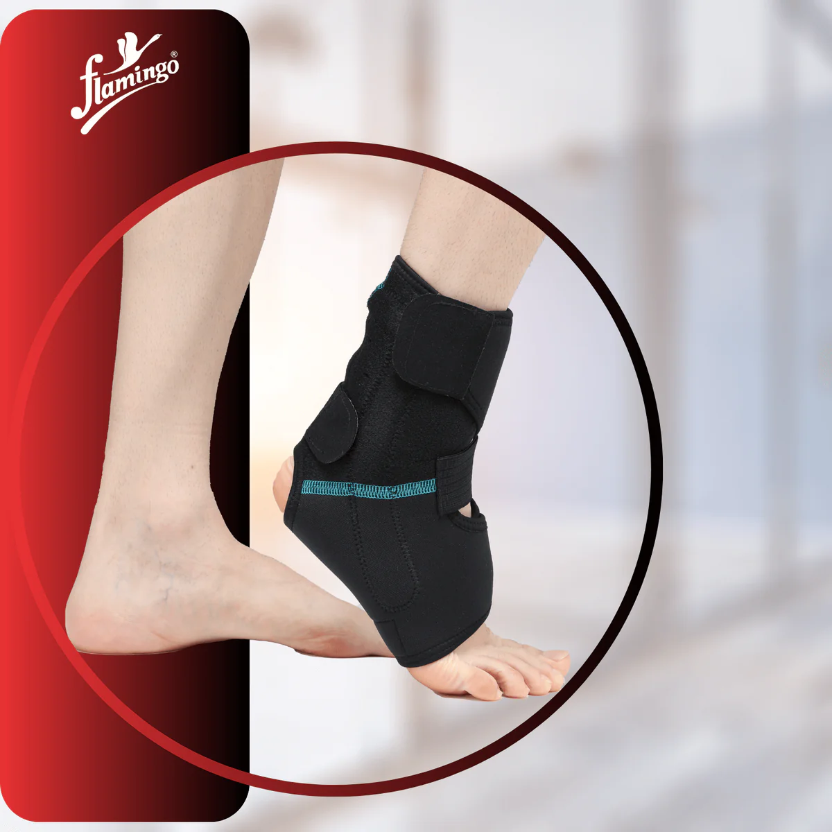 Adjustable Ankle Support (Neoprene) (Brand: Flamingo) 3