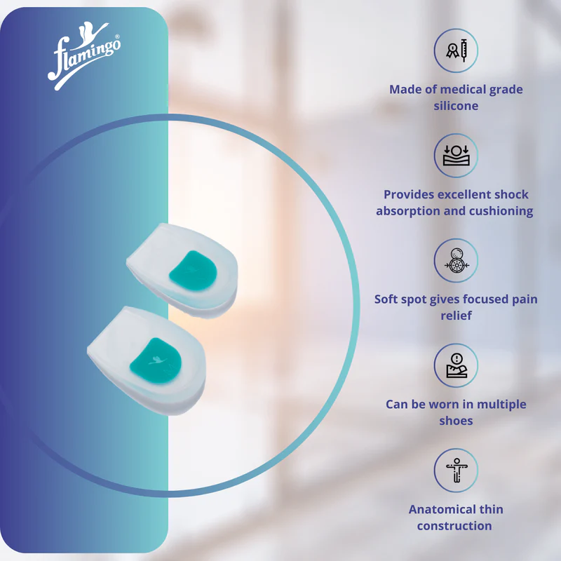 Premium Silicone Heel Care Cushion (Brand: Flamingo) 3