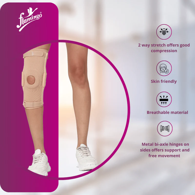 Gel Bi-Axle Hinged Knee Cap (Brand:Flamingo) 2