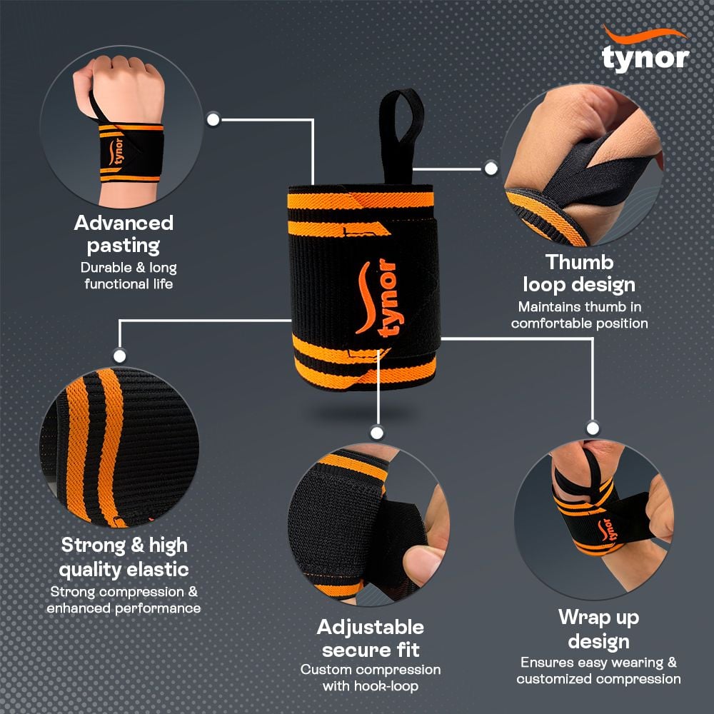 Wrist Wrap With Thumb Loop (tynor) 3