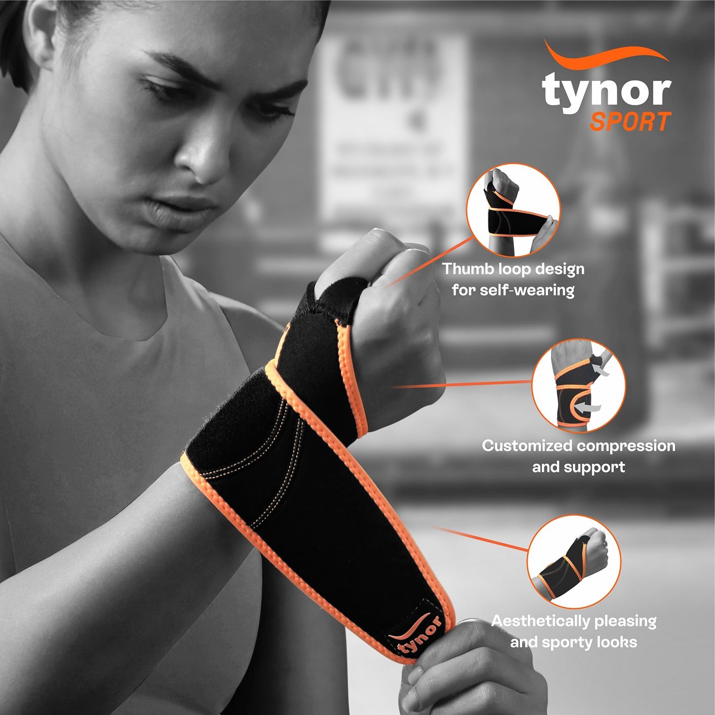 Wrist Support With Thumb Loop Neo (tynor) 2